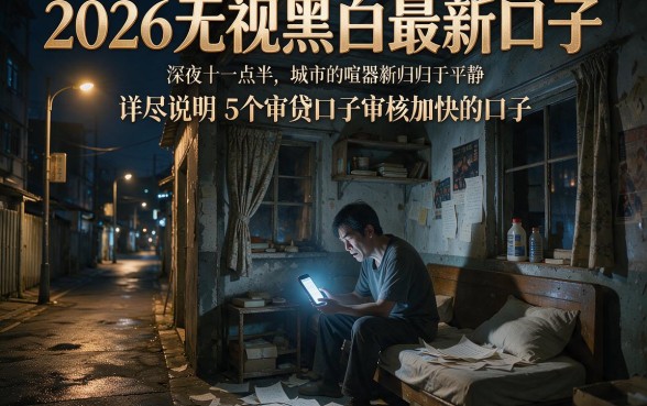 2026无视黑白最新口子,详尽说明5个审贷口子审核加快的口子