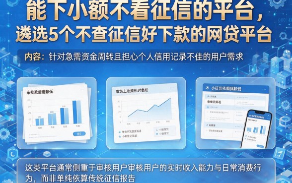 能下小额不看征信的平台,遴选5个不查征信好下款的网贷平台