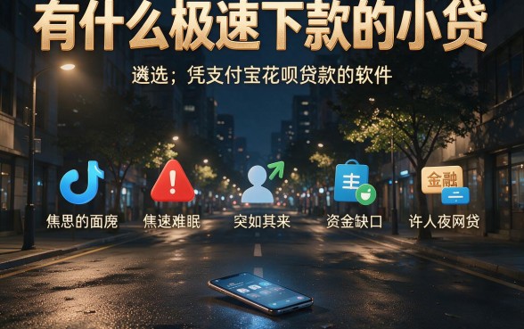 有什么极速下款的小贷,遴选五个凭支付宝花呗贷款的软件