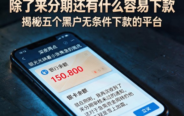除了来分期还有什么容易下款，揭秘五个黑户无条件下款的平台