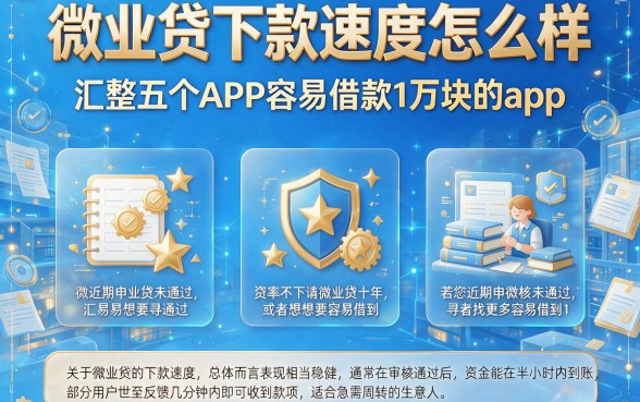 微业贷下款速度怎么样,汇整五个APP容易借款1万块的app