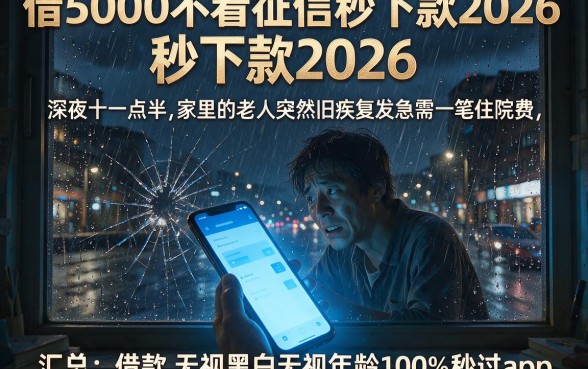 借5000不看征信秒下款2026,汇总五个借款无视黑白无视年龄100%秒过app