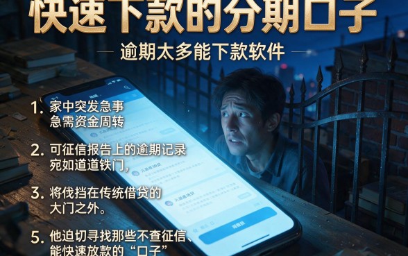 快速下款的分期口子,详细阐述五个逾期太多能下款软件