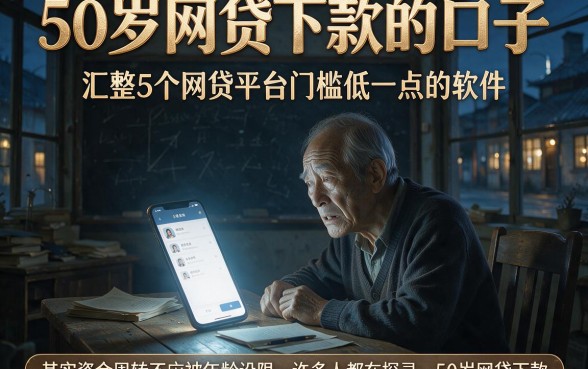 50岁网贷下款的口子,汇整5个网贷平台门槛低一点的软件