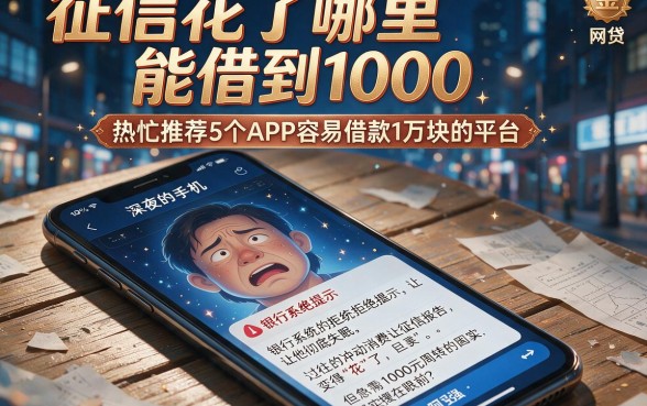 征信花了哪里能借到1000,热忱推荐5个APP容易借款1万块的平台