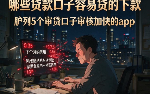 哪些贷款口子容易贷的下款，胪列5个审贷口子审核加快的app