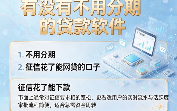 有没有不用分期的贷款软件,整合五个征信花了能网贷的口子