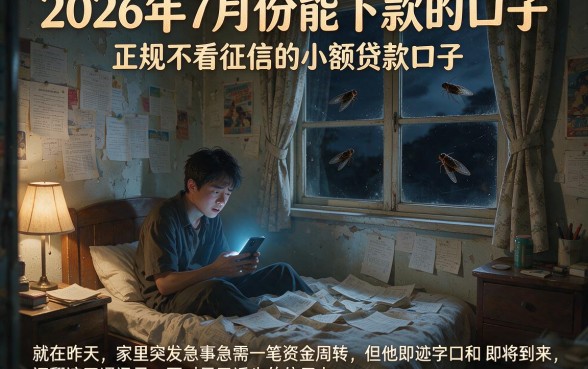 2026年7月份能下款的口子,详细阐述5个正规不看征信的小额贷款口子