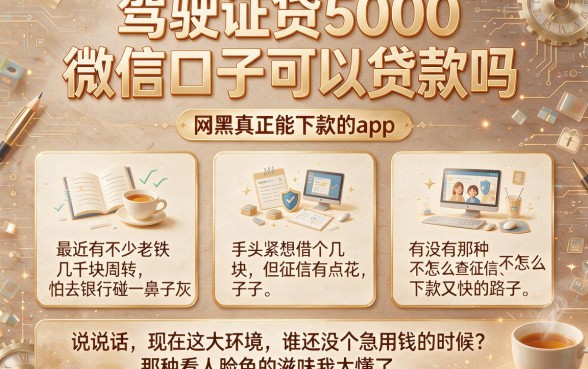 驾驶证贷5000微信口子可以贷款吗,罗列五个网黑真正能下款的app