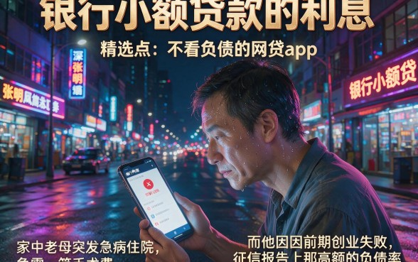 银行小额贷款的利息,精选五个不看负债的网贷app