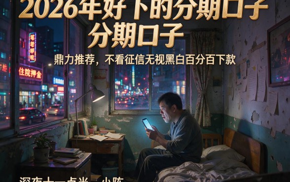 2026年好下的分期口子,鼎力推荐五个不看征信无视黑白百分百下款