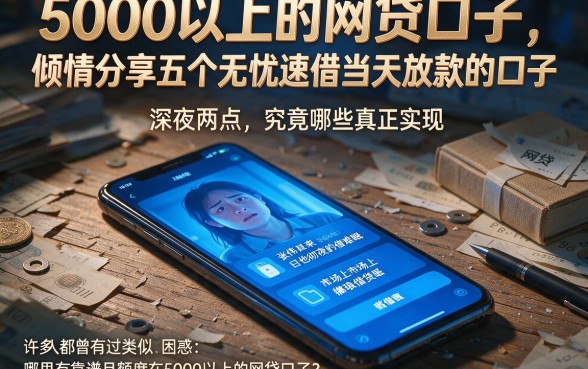5000以上的网贷口子，倾情分享五个无忧速借当天放款的口子