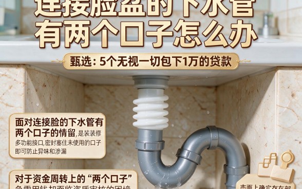 连接脸盆的下水管有两个口子怎么办，甄选5个无视一切包下1万的贷款