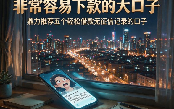 非常容易下款的大口子,鼎力推荐五个轻松借款无征信记录的口子