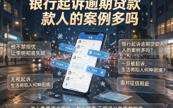 银行起诉逾期贷款人的案例多吗,理出五个无视评分的贷款软件