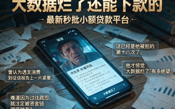 大数据烂了还能下款的,罗列5个最新秒批小额贷款平台