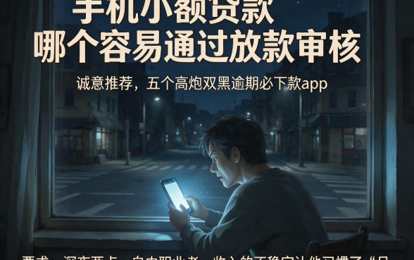 手机小额贷款哪个容易通过放款审核,诚意推荐五个高炮双黑逾期必下款app