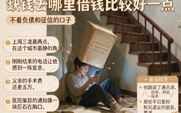 缺钱去哪里借钱比较好一点,概括五个不看负债和征信的口子