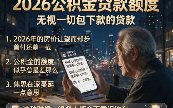 2026公积金贷款额度，详细阐述五个无视一切包下款的贷款