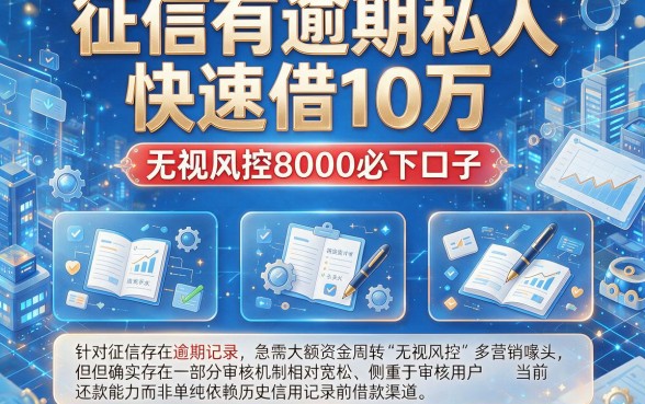征信有逾期私人快速借10万,罗列五个无视风控8000必下口子