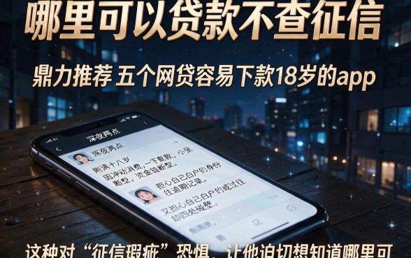 哪里可以贷款不查征信,鼎力推荐五个网贷容易下款18岁的app