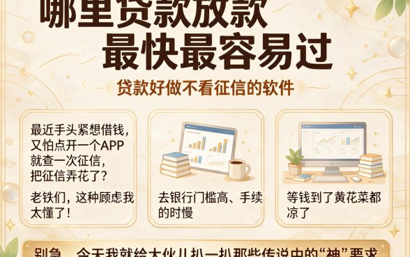 哪里贷款放款最快最容易过,陈列5个贷款好做不看征信的软件