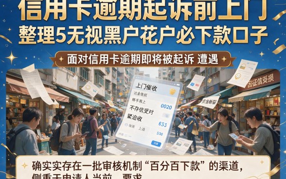 信用卡逾期起诉前上门,整理5个无视黑户花户必下款口子