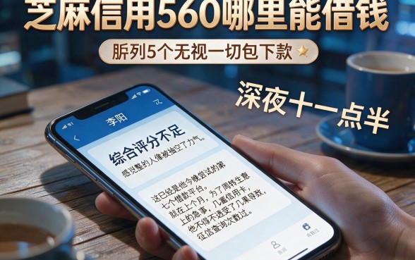 芝麻信用560哪里能借钱，胪列5个无视一切包下款的贷款