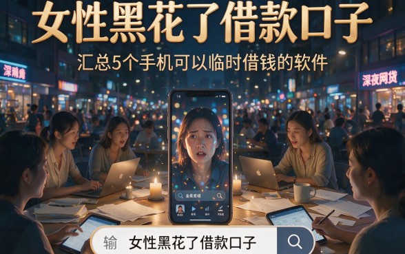 女性黑花了借款口子,汇总5个手机可以临时借钱的软件