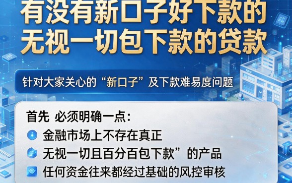 有没有新口子好下款的,理出五个无视一切包下款的贷款