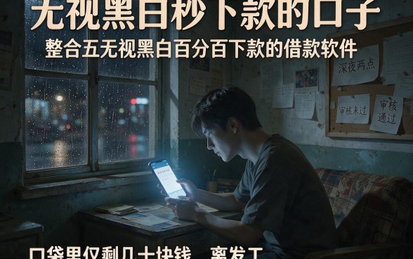 无视黑白秒下款的口子,整合五个无视黑白百分百下款的借款软件