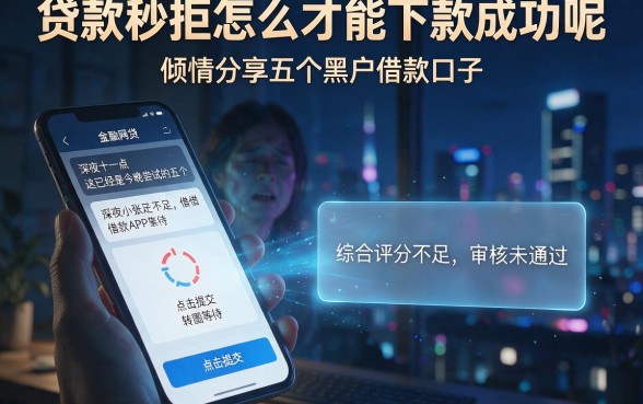 贷款秒拒怎么才能下款成功呢，倾情分享五个黑户借款口子