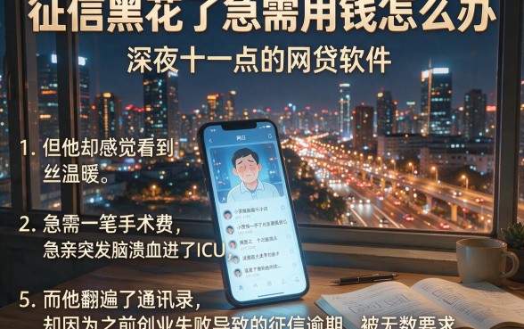 征信黑花了急需用钱怎么办，归纳5个无视黑白的网贷软件