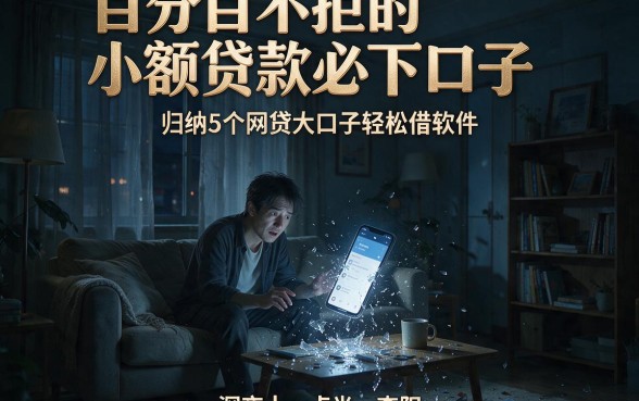 百分百不拒的小额贷款必下口子,归纳5个网贷大口子轻松借软件