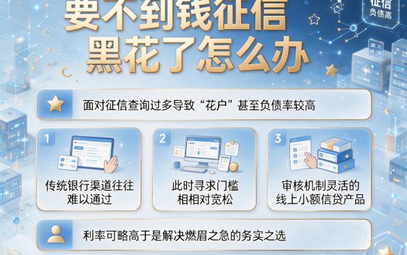 要不到钱征信黑花了怎么办,胪列五个征信不好负债高的软件