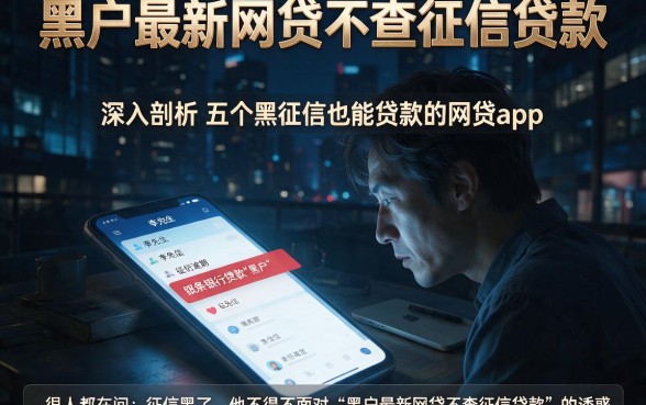 黑户最新网贷不查征信贷款,深入剖析五个黑征信也能贷款的网贷app