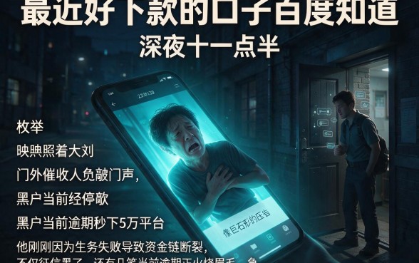 最近好下款的口子百度知道,枚举五个黑户当前逾期秒下5万平台