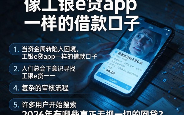像工银e贷app一样的借款口子,胪列五个无视一切的网贷