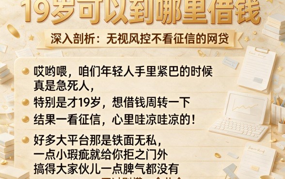 19岁可以到哪里借钱,深入剖析五个无视风控不看征信的网贷