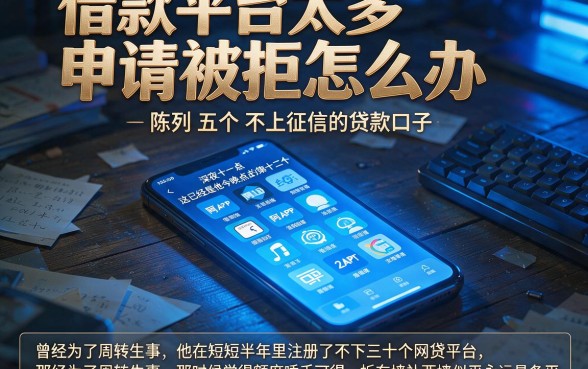 借款平台太多申请被拒怎么办,陈列五个不上征信的贷款口子