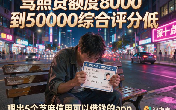 驾照贷额度8000到50000综合评分低,理出5个芝麻信用可以借钱的app