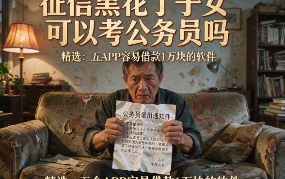征信黑花了子女可以考公务员吗,精选五个APP容易借款1万块的软件