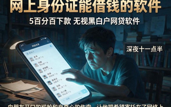 网上身份证能借钱的软件,整合5个百分百下款无视黑白户网贷软件