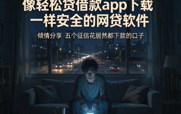 像轻松贷借款app下载一样安全的网贷软件,倾情分享五个征信花居然都下款的口子