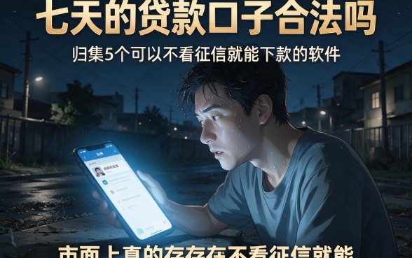 七天的贷款口子合法吗,归集5个可以不看征信就能下款的软件