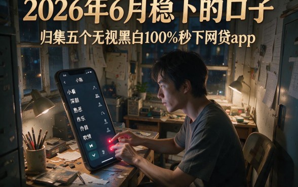 2026年6月稳下的口子,归集五个无视黑白100%秒下网贷app