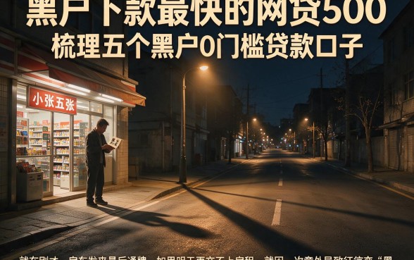 黑户下款最快的网贷500,梳理五个黑户0门槛贷款口子