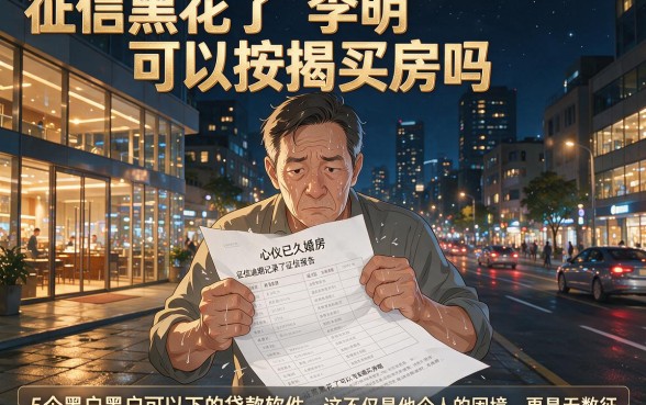 征信黑花了可以按揭买房吗,归纳5个黑户可以下的贷款软件