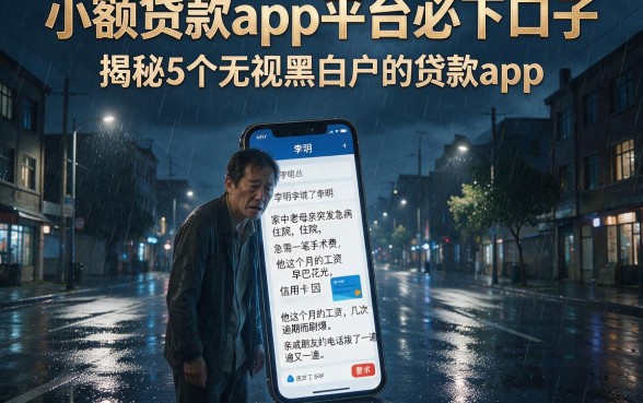 小额贷款app平台必下口子，揭秘5个无视黑白户的贷款app