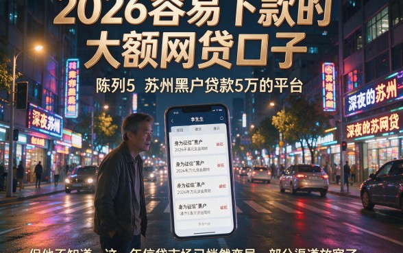 2026容易下款的大额网贷口子,陈列5个苏州黑户贷款5万的平台